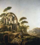 Jean-Baptiste Pillement Temple of Minerva Medica in Rome. Germany oil painting artist